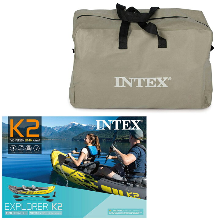 楽天市場】即納【 INTEX インテックス 】 カヤック 二人乗り 本体 