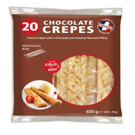 直送 フレンチ チョコレート クレープ 600g 30gx20個入 45954常温保存可 フランス産 チョコレート チョコ クレープ スイーツ おやつ お菓子 誕生日 パーティ 個包装 シェア 着色料不使用 香料不使用 保存料不使用 コストコ キャラメルカフェ 通販