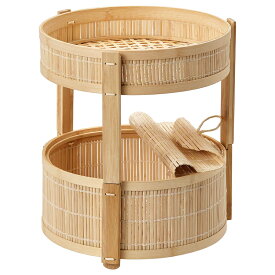 【 IKEA イケア 】 KANELMOTT カネルモット 竹 ( 805.818.01 )2段 野菜 野菜ストッカー 果物ストッカー フルーツストッカー 果物 フルーツバスケット 収納 フルーツ カゴ バスケット 収納 ナチュラル カントリー 北欧 新生活 ギフト 直送