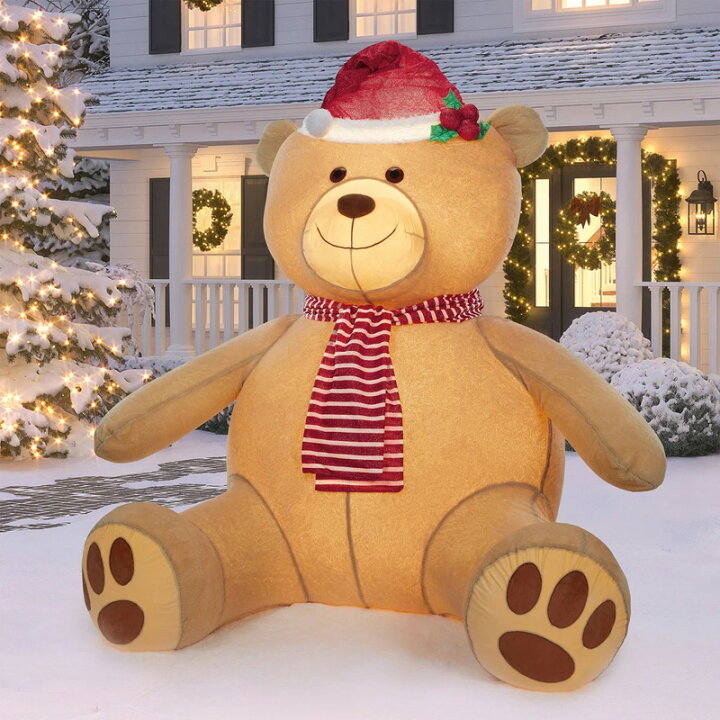 未使用品 ライトアップベアー 高さ約243cm クリスマスイルミネーション 