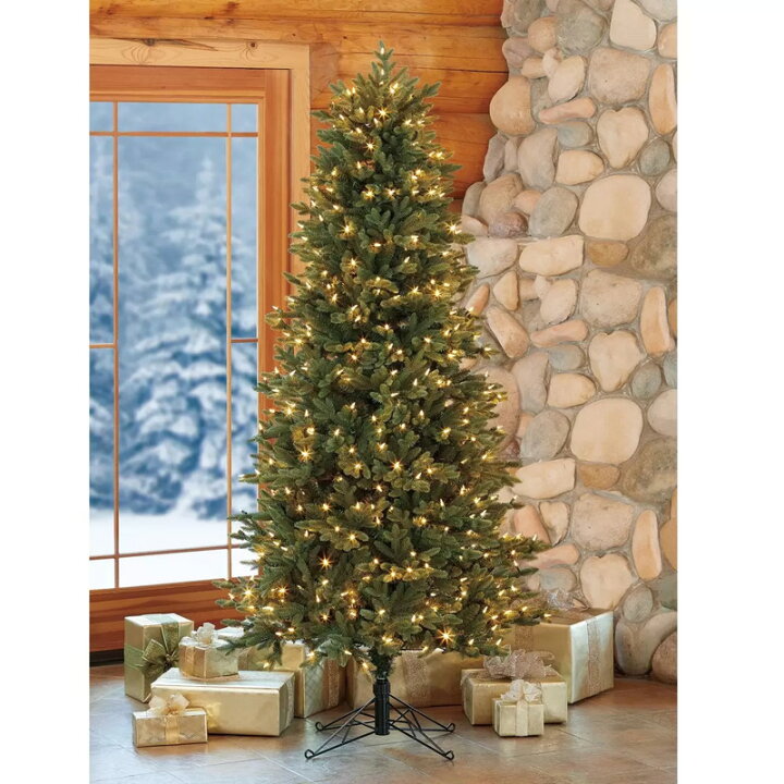 楽天市場】【COSTCO】クリスマスツリー スリム型 電飾付き 約198cm LED 