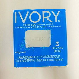 【 IVORY アイボリー 】 化粧石鹸オリジナル（水色） 90g×3個 輸入洗剤 ラッピングOK ギフト あす楽