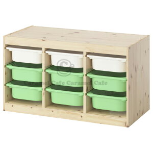 今だけIKEAエコバッグプレゼント【 IKEA 】イケア トロファスト 子供用 家具 TROFAST 収納ボックス コンビネーション パイン材 横 S3列 S3段白木 ホワイト オレンジ グリーン 子供部屋 北欧 家具