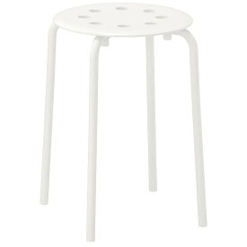 【 IKEA イケア 】 MARIUS マリウス スツール【 ホワイト 】組立式 丸椅子 丸いす スタッキング 省スペース