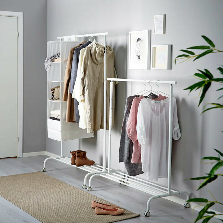 楽天市場】【 IKEA イケア 】 RIGGA 洋服ラック【 ホワイト 】ハンガー 