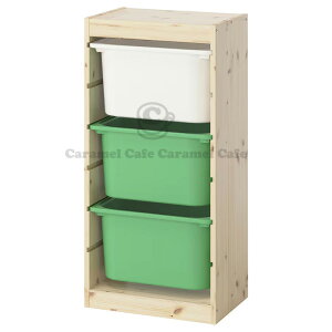 今だけIKEAのエコバッグプレゼント【 IKEA 】イケア トロファスト 子供用 家具 TROFAST 収納 コンビネーション パイン材 縦 M 3段ホワイト レッド グリーン T-WM3 子供部屋 北欧 家具 おしゃれ かわ