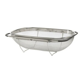 人気商品！【 IKEA イケア 】 IDEALISKイディアーリスク水切りボウル【 ステンレススチール/ブラック 】使い方いろいろの便利グッズ！