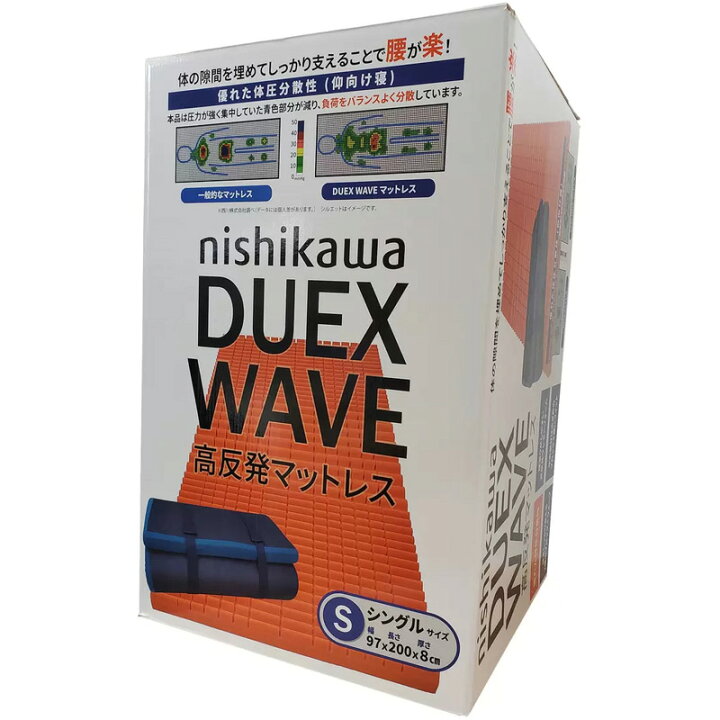 楽天市場】【 西川 】 高反発 敷布団 マットレス Duex Wave シングル  