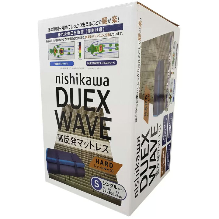 楽天市場】【 西川 】 高反発 敷布団 マットレス Duex Wave シングル 