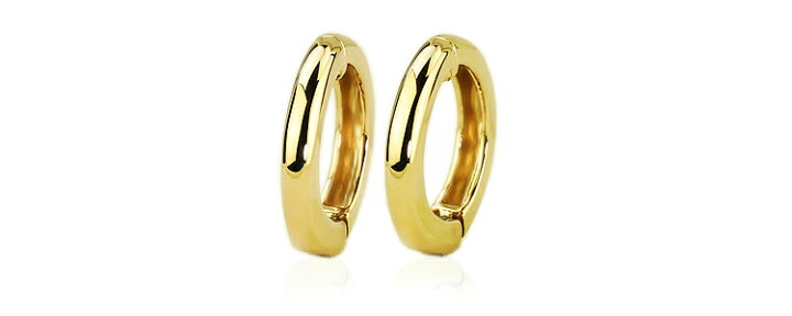楽天市場】K18フープイヤリング ピアリング(12mmラウンド)(18金 18k 