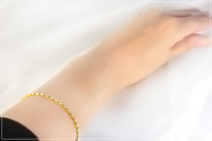 楽天市場】K18デザインブレスレット(18金 18k イエローゴールド 