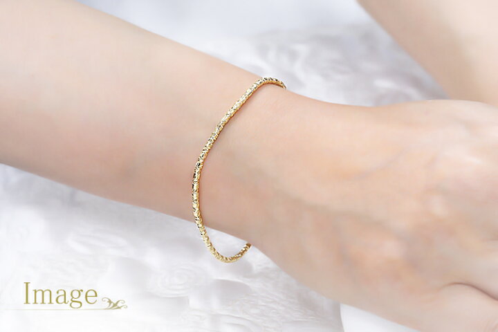 楽天市場】K18デザインブレスレット(18金 18k ゴールド製 
