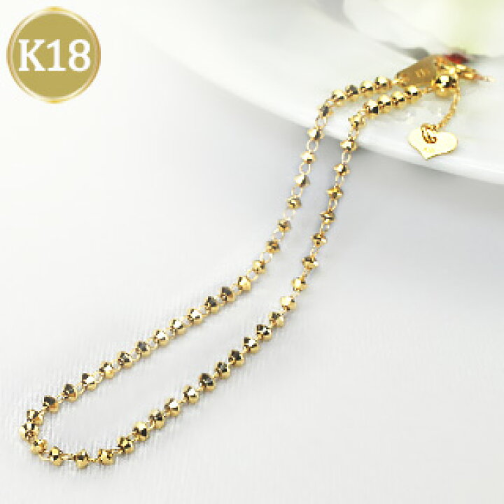 楽天市場】K18 ミラーカットブレスレット(18金 18k ゴールド製)(121521  