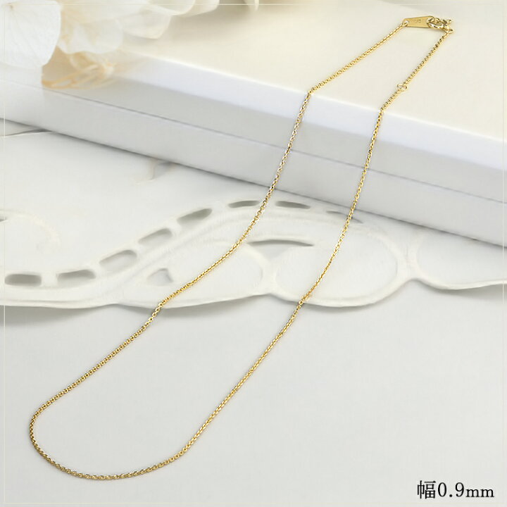 楽天市場】K18 小豆/あずき/あづき/アズキチェーン ネックレス(18k、18 