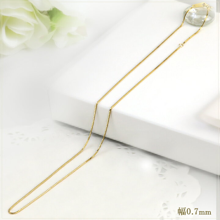 楽天市場】K18 ベネチアン チェーン ネックレス(18k、18金製)(40cm 幅 