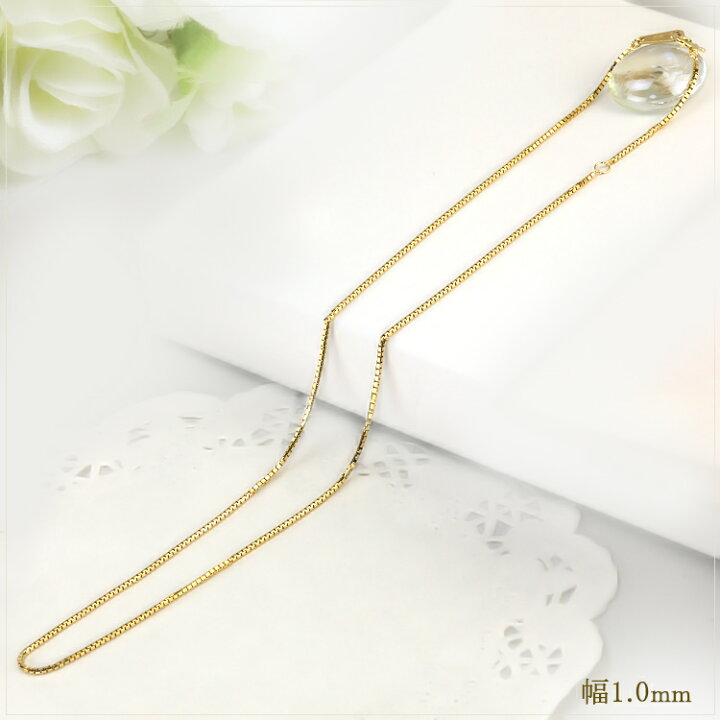 楽天市場】K18 ベネチアンチェーン ネックレス(18k、18金製)(50cm 幅  