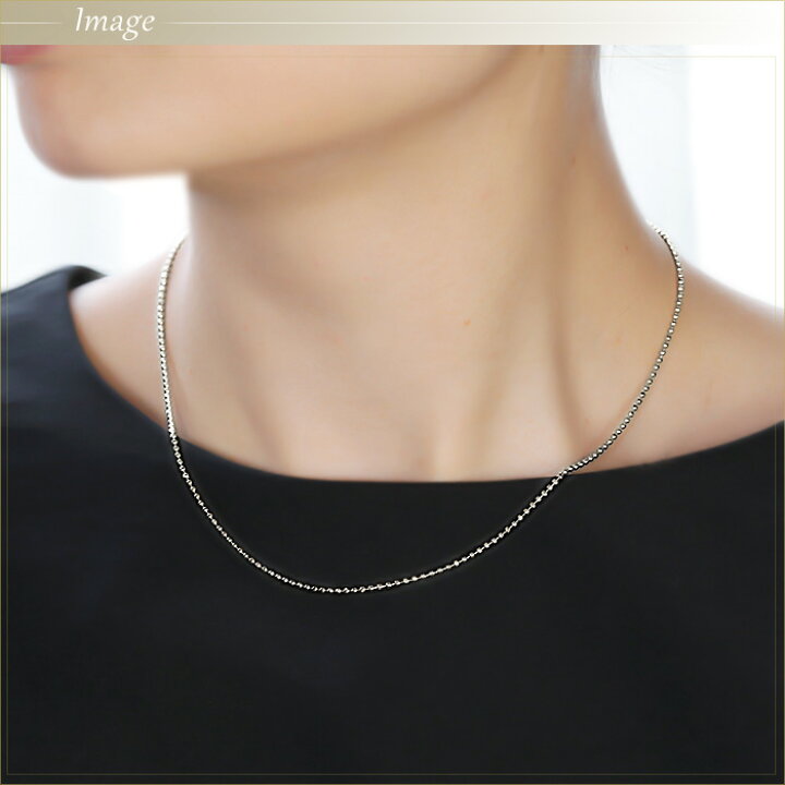 楽天市場 プラチナカットボールチェーン ネックレス 45cm 幅1 5mm Ncpt4515 ジュエリー専門店carat