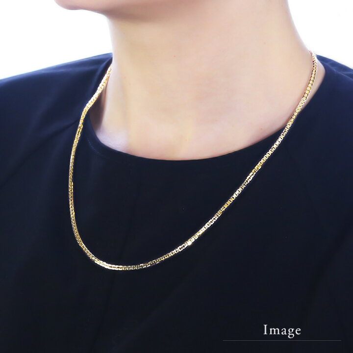 楽天市場】K18 レール＆ベネチアンチェーン ネックレス(18k、18金製  