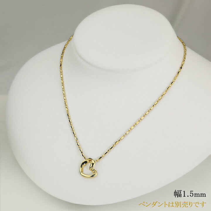 楽天市場】K18 S&Lシリンダーチェーン ネックレス(18k、18金製)(50cm 