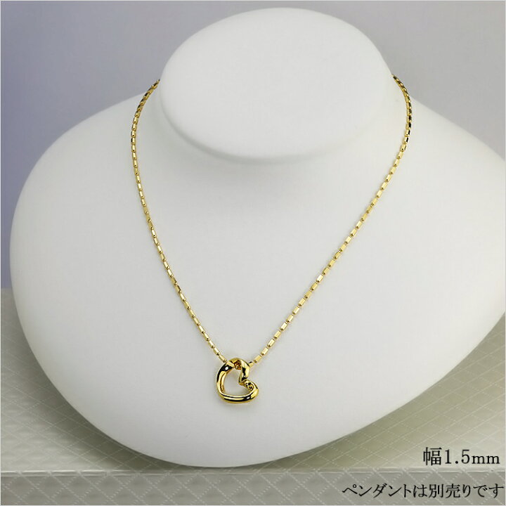 楽天市場】K18 シリンダーチェーン ネックレス(18k、18金製)(45cm 幅  