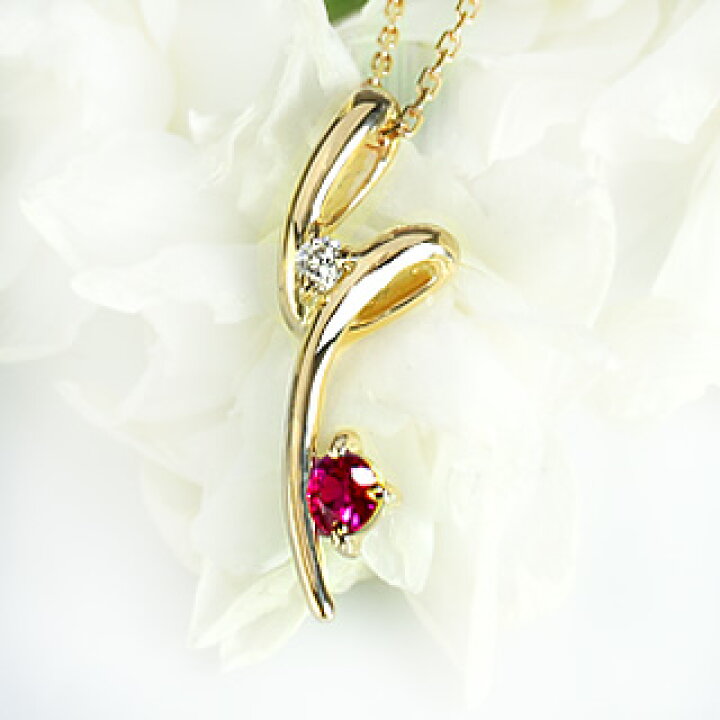 楽天市場】K18ルビー＆ダイヤペンダントトップ(18k、18金製)(p1814 