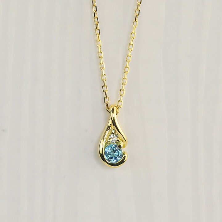 楽天市場】K18ブルートパーズペンダントトップ【Luna】(K18、18k製  