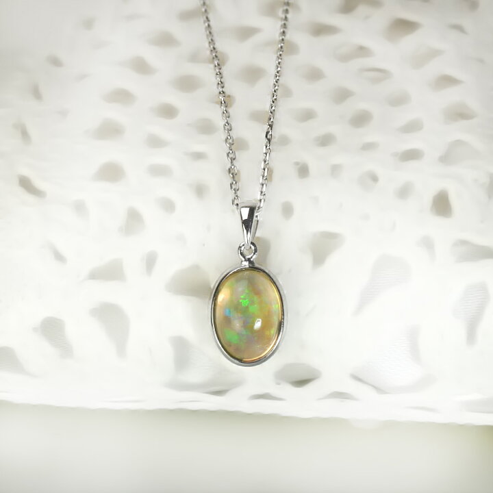 楽天市場】Ptオパールプラチナペンダントトップ(1.22ctオーバル  