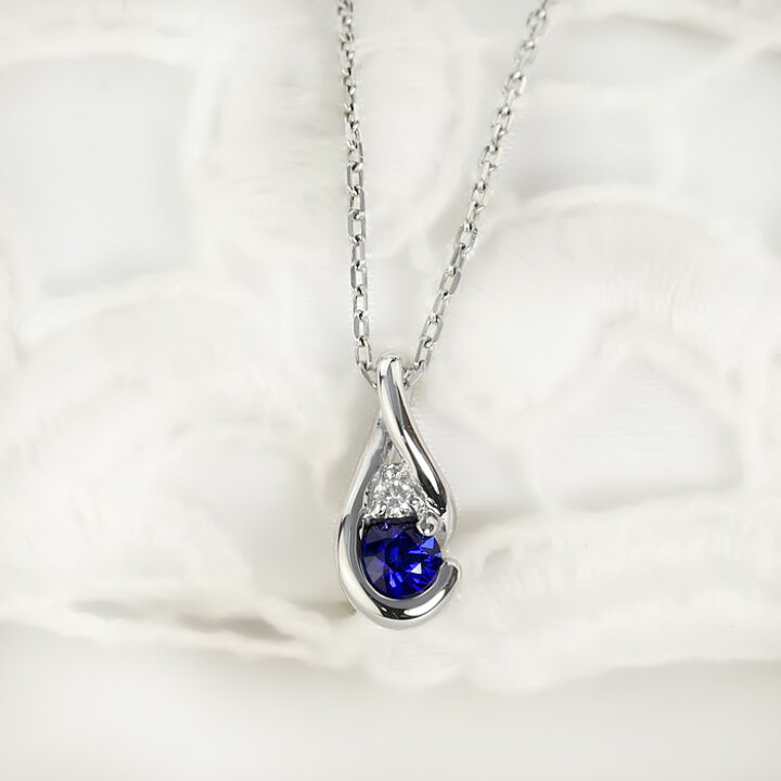 楽天市場】Ptサファイアペンダントトップ【Luna】（p1895-p3047-11204  