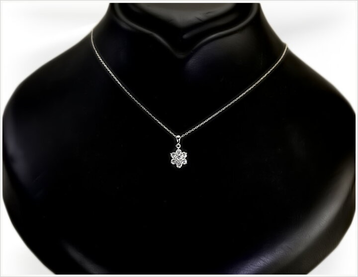 楽天市場】プラチナダイヤモンドペンダントトップFlower(ダイヤ0.5ct 