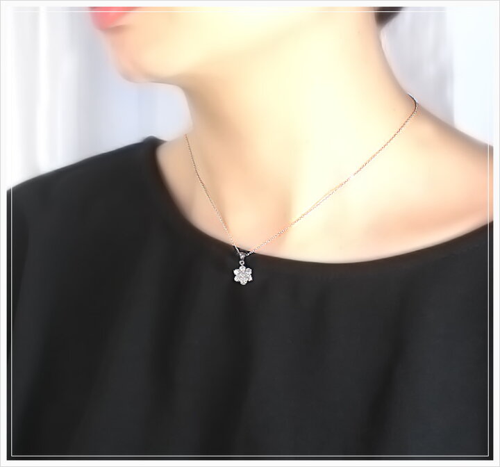 楽天市場】プラチナダイヤモンドペンダントトップFlower(ダイヤ0.5ct 