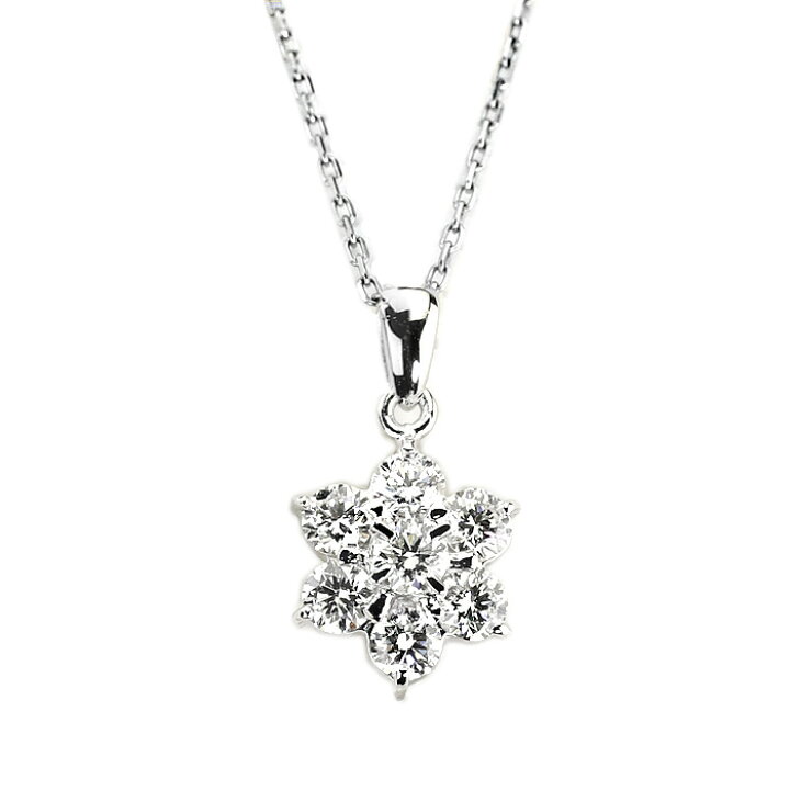 楽天市場】プラチナダイヤモンドペンダントトップFlower(ダイヤ0.5ct 