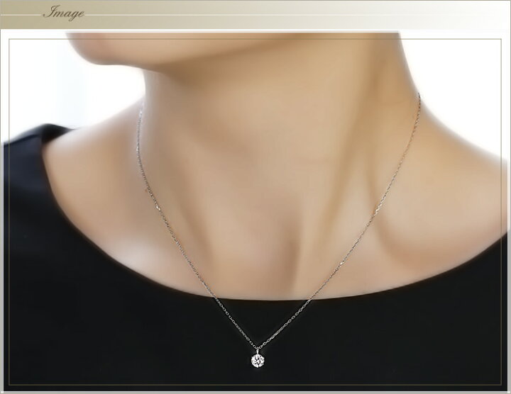楽天市場】プラチナダイヤモンドネックレス(0.3ct 6本爪 一粒 ダイヤ  