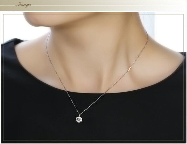 楽天市場】プラチナダイヤモンドネックレス(0.6ct 6本爪 一粒 ダイヤ 