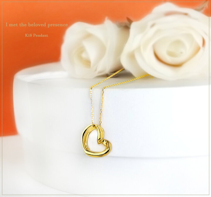 楽天市場】K18ハートペンダントトップ(14mm)(18k、18金製ペンダント 