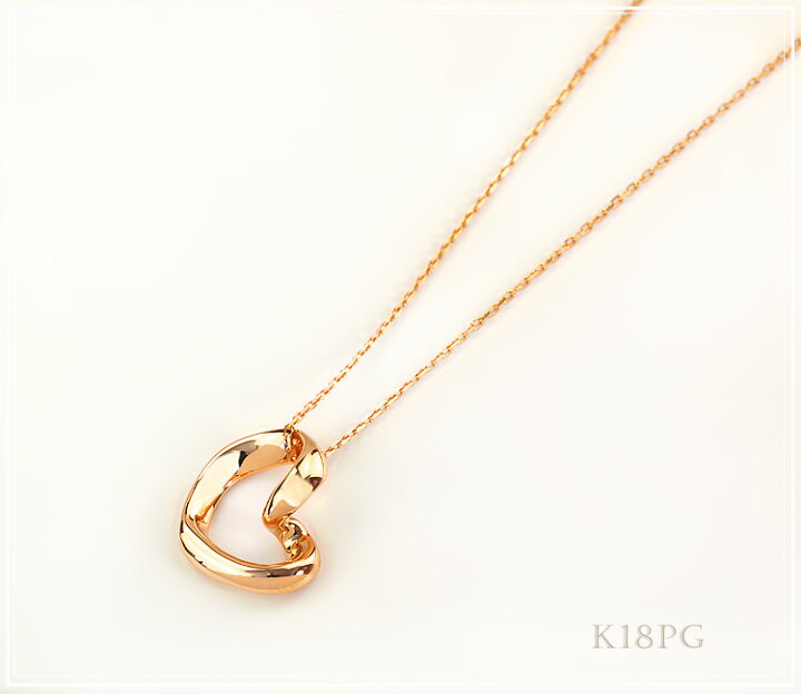楽天市場】K18PGピンクゴールド ハートペンダントトップ(14mm)(18金 