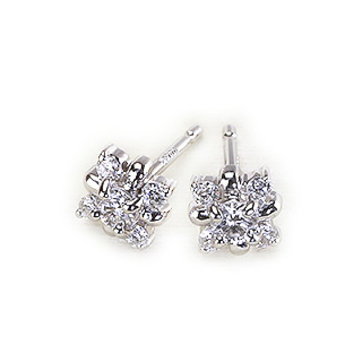 楽天市場】プラチナ(Pt900)ダイヤピアス(0.3ct)(フラワー、結晶 