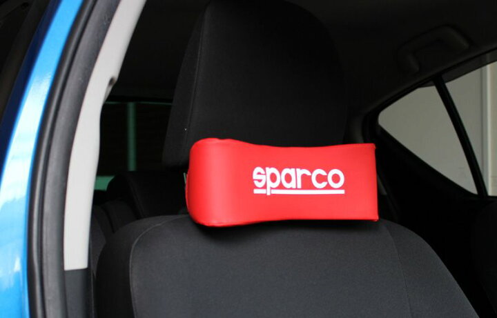 スパルコ ネック ネックパッド 車 ネックピロー 首 クッション ネッククッション 自動車 内装パーツ パーツ アクセサリー 車載  スパルココルサ SPARCO CORSA レッド SPC4007 キャラッツ