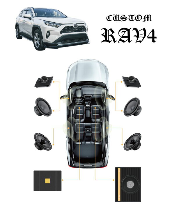 楽天市場】新型 RAV4 50系 アクセサリー スピーカー ツイーター 