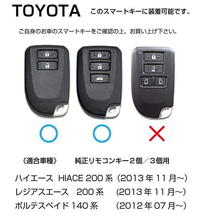 楽天市場】スマートキーケース キーケース ハイエース 200系 スペイド 