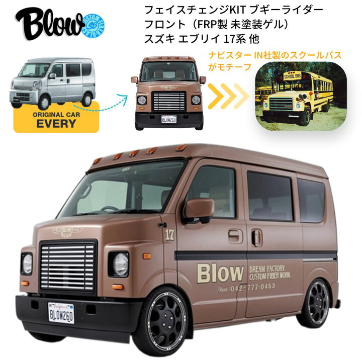 楽天市場】スズキ SUZUKI エブリイ EVERY 17系用 フェイスチェンジKIT 
