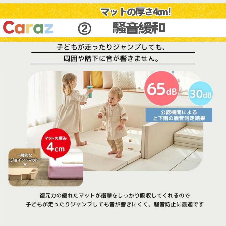 楽天市場】P10倍~DEAL☆Caraz サークルマット ベビーサークル  