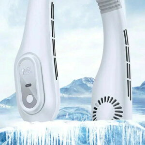 熱中症対策 軽量 クール 冷却 冷感 首掛けファン ひんやり 接触冷感 ハンズフリー ハンディファン 首かけ 段調節 3 風量 羽根なし 扇風機 ネックファン 軽量 静音 携帯扇風機 首掛け扇風機