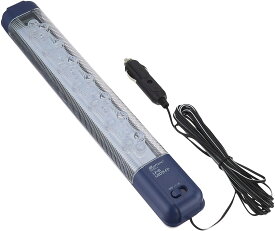 LEDライト 明るさ2段階切り替えスイッチ付 LED球6コ点灯 全灯22コ DC12V 24V共通 取付け マグネット 吊り下げフック ロングタイプ 大自工業　LFB