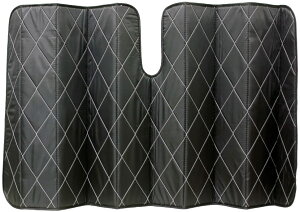 サンシェード 車 フロント 日よけ キルトシェードDX リバーシブルタイプ Sサイズ 約1300W 600Hmm 3層構造 消臭 抗菌 ブラック シルバー 大自工業 PBK50