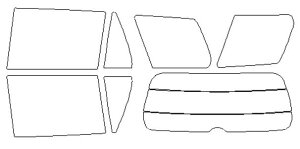 三菱 適合 ランサー セディアワゴン CS5W H12 カット済み 色褪せしづらい カーフィルム 車 スモークフィルム UVカット 断熱 遮熱 DIY対応