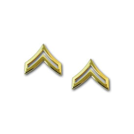 アメリカ陸軍 階級章 下士官 伍長（E-4）【ゴールドメッキ】