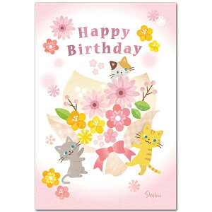 킢|XgJ[huLԑEHappy Birthdayvo[Xf[J[h