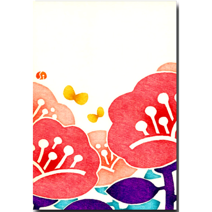 楽天市場 和風イラストポストカード 花とちょう 花の絵葉書 和道楽 ポストカードと和雑貨の和道楽