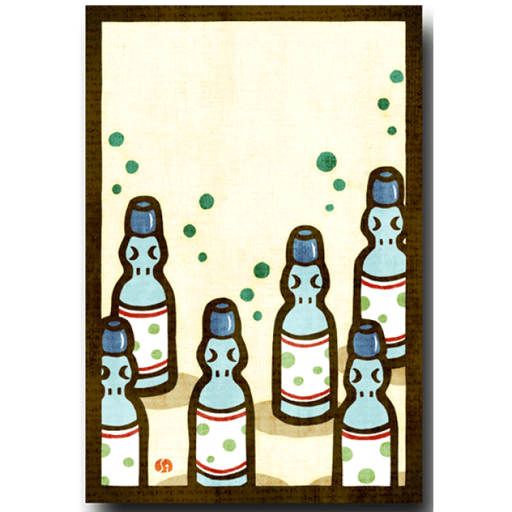 楽天市場 和道楽 和風ポストカード なつかしラムネ 夏の絵葉書 暑中見舞い ポストカードと和雑貨の和道楽