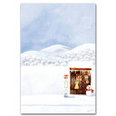 ワタナベサチコ・水彩イラストポストカード「トタン屋根のバス停」